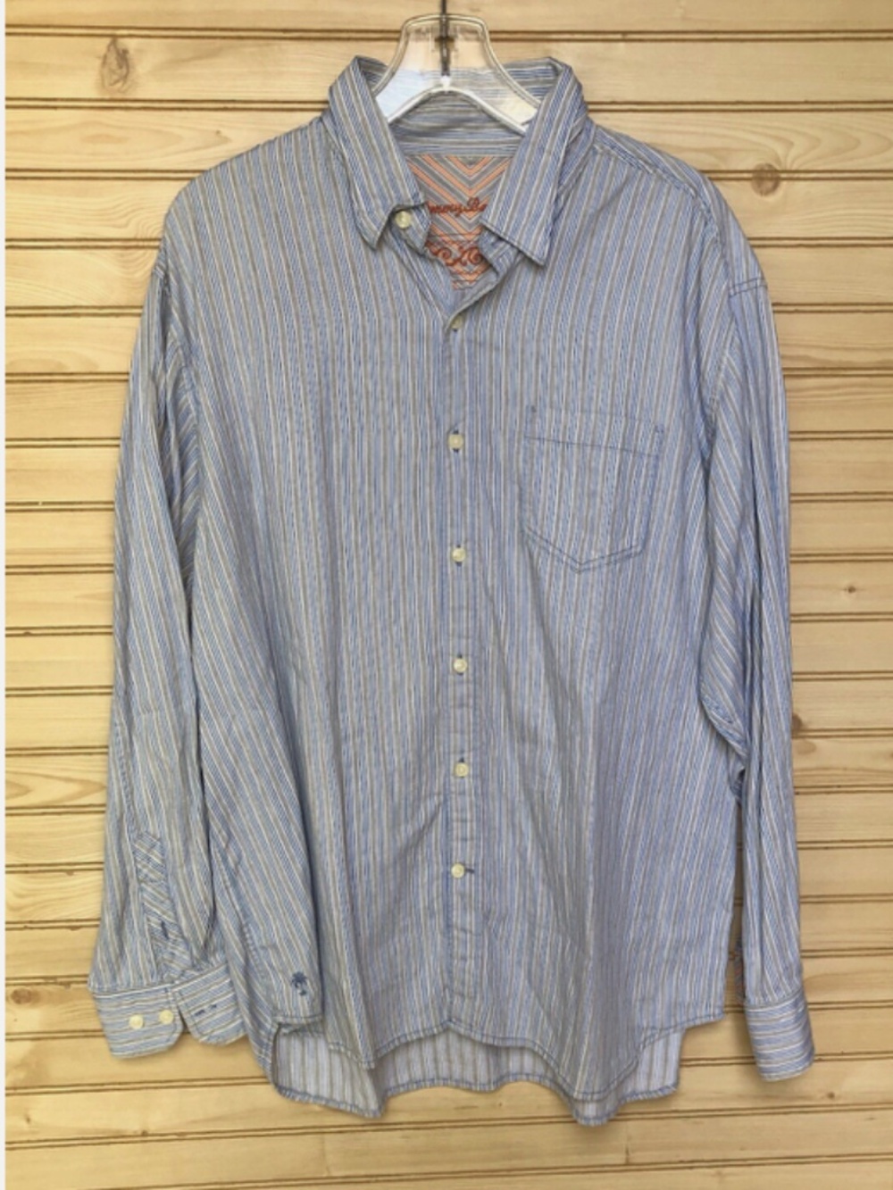 Tommy Bahama Cotton Striped Coastal Long Sleeve Cotton Button Up Shirt Men's X